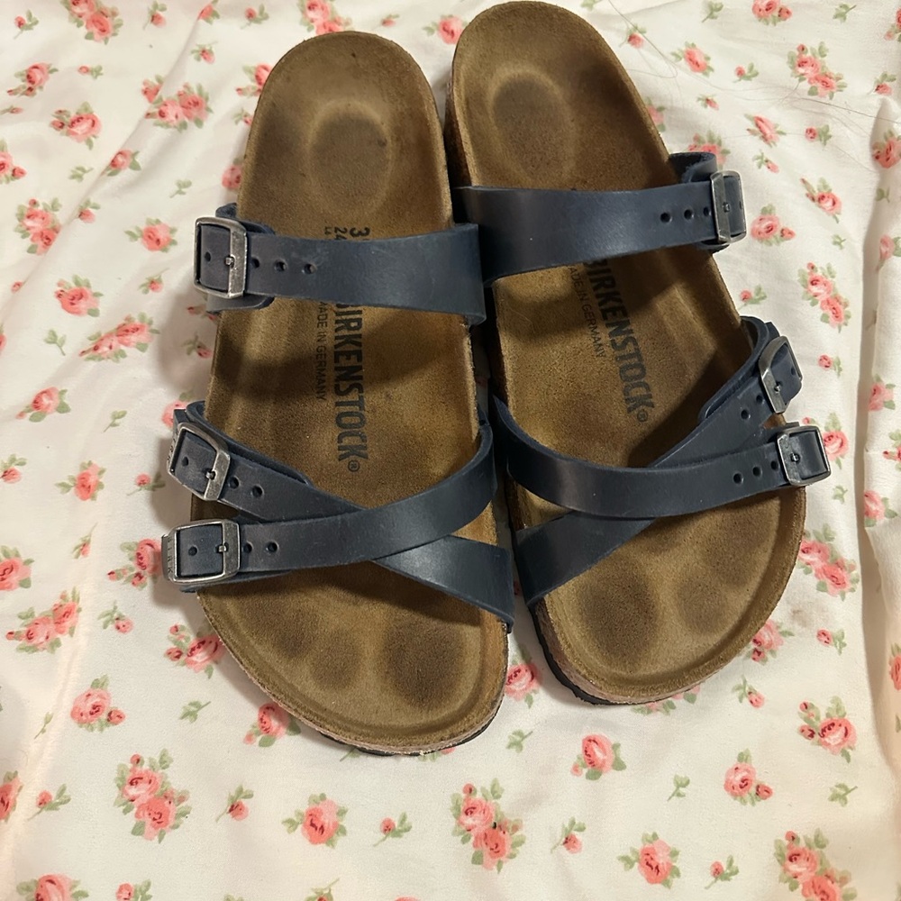 Franca Birkenstock Blue Sandals Size 37